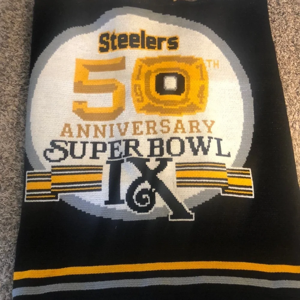 Pittsburgh Steelers NEW Superbowl 50th Anniversary Hudson Blanket